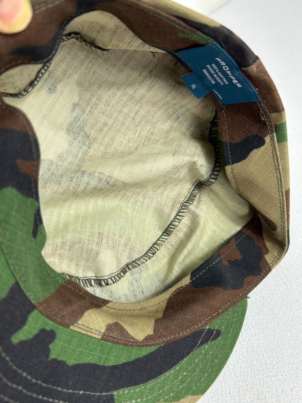 Propper Woodland Camo Military Style Patrol Cap Fatigue Hat - Sz XL - Picture 7 of 7